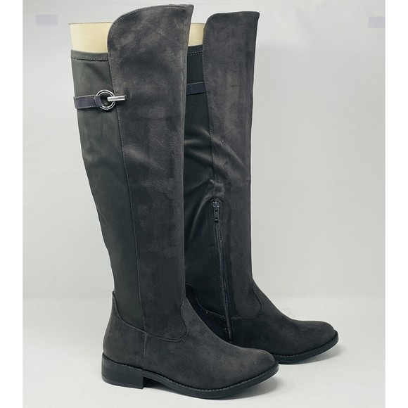 REBEL BY ZIGI Onley Round Toe Riding Boot in Dark Gray Womans SZ 8.5M - Picture 5 of 11